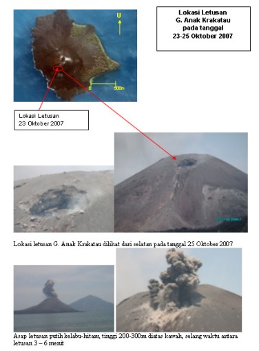 Letusan Gunung Anak Krakatau 23 - 25 Oktober 2007
