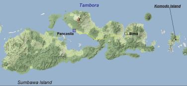 Lokasi Gunung Tambora